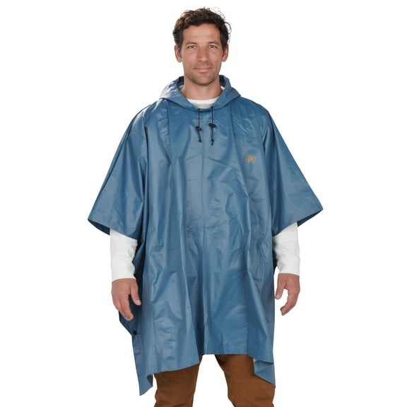 SJK Sporttek Men's Navy Hooded Rain Poncho