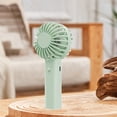 thumbnail image 1 of Ventilador de mano pequeño, Mini ventilador de refrigeración, ventilador portátil recargable por USB, pequeño ventilador Personal para pesca, viajes, verde, 1 of 8