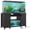 Black-55-75gallon, variant on Casendy 40 Gallon Fish Tank Stand with Changing Station, Modern Aquarium Stand with Drawers and Storage Cabinet, Wooden Console Stand for Living Room, White