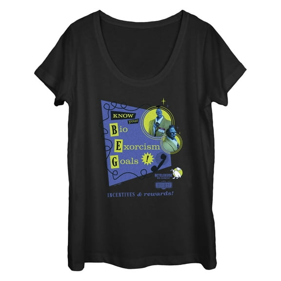 Women's Beetlejuice Beetlejuice Bob Bio Exorcism Goals Graphic T-Shirt