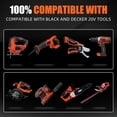 thumbnail image 4 of 2Pack LBXR20 3800mAh Replacement for Black and Decker 20V Lithium Battery Max LB20 LBX20 LST220 LBXR2020-OPE LBXR20B-2 LB2X4020 Cordless Tool Battery, 4 of 7