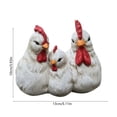 thumbnail image 3 of Resin Chicken Coop Family Planter - Cute Desktop Pot for Home & Garden Decor (White), 3 of 6