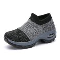 thumbnail image 1 of XIHAHA, nuevos zapatos para caminar para mujer, zapatos deportivos a la moda, zapatillas de deporte con plataforma de otoño, zapatos planos sin cordones cómodos para exteriores para mamá, zapatos para, 1 of 5
