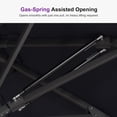 thumbnail image 4 of PURPLE LEAF OUTDOOR 9Ft Patio Umbrella Semi-Auto Round Outdoor Aluminium Market Umbrella Table Umbrella with 1.89In Rod and 8 Sturdy Ribs for Deck Lawn Pool Garden, Navy Blue, 4 of 9