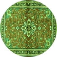 thumbnail image 1 of Ahgly Company Indoor Round Persian Green Traditional Area Rugs, 5' Round, 1 of 1