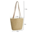 thumbnail image 3 of PULLIMORE Women Straw Beach Bag Boho Summer Woven Buckets Totes Handbag Shoulder Bags Purse （Khaki）, 3 of 10