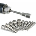 thumbnail image 2 of 10 puntas de destornillador magnético: puntas de impacto magnéticas de 6-19 mm, adaptador de puntas hexagonales de 1,4", 2 of 5