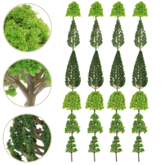 FOMIYES Green Scenery Tree 90Pcs Diy Enthusiasts Simulation Tree Ornament Mini Gardening Props