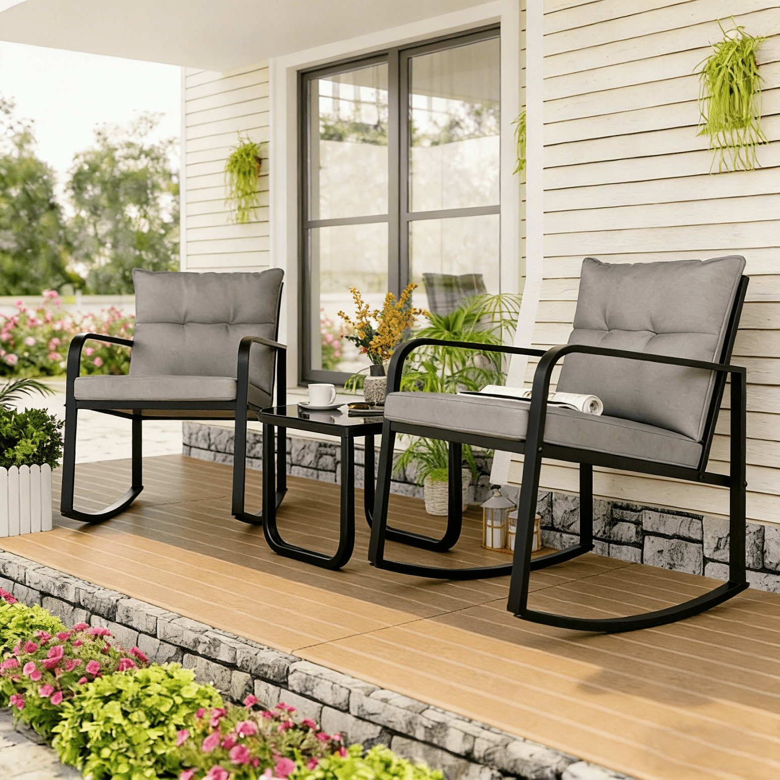 Mainstay Albany Lane 3-Piece Outdoor Bistro Set, Teal - Walmart.com