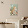 thumbnail image 3 of Leopard Spring Canvas Vintage Animal Art by Art Remedy, Silver Frame, 30" x 45", 3 of 7