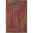 thumbnail image 4 of Safavieh Braided Collection BRD210A Handmade Boho Reversible Cotton Area Rug, 5' x 8', Red / Multi, 4 of 5