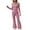 Wine, variant on Fengactive Women's 2 Piece Lounge Sets Casual Striped Long Sleeve Crop Top Flare Pants Matching Pajamas Tracksuit Outfits