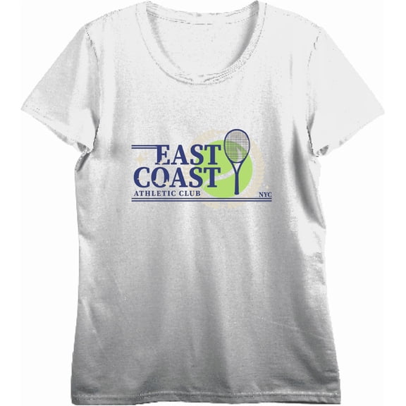 East Coast Athletic Club NYC Women's Vivid White Crop Tee-Medium