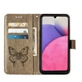 thumbnail image 5 of Wallet Case for Samsung Galaxy A33 5G 6.4 Inch with Wrist Strap Card Holder Slots Kickstand Flip Folio Case, Butterfly Pattern PU Leather Luxury Bracket Shockproof Protective Phone Cover,Gray, 5 of 12