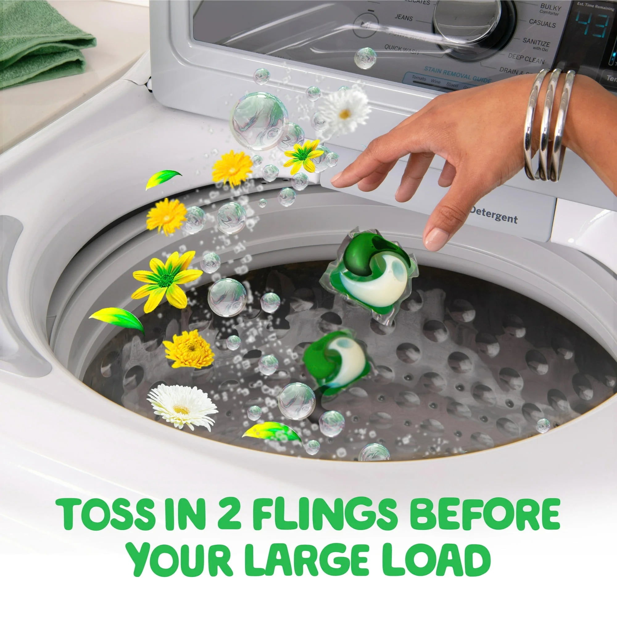 Gain Flings 3-in-1 Laundry Detergent Pacs, Original Scent ,24 Count (2-Pack)