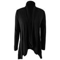 thumbnail image 4 of DHFJKG Womens Cardigan Sweaters Knitted Solid Color Long Sleeve Loose Fit Open Front High-Low Jackets Lightweight Cozy Outerwear, 4 of 9