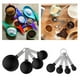 thumbnail image 3 of Juego de 8 cucharas medidoras de plástico PP con escala marcada. Negro, 3 of 8