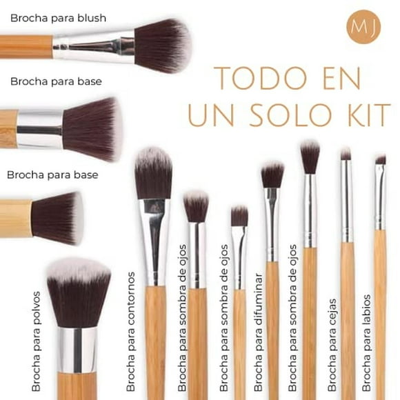 Set brochas de maquillaje estilo Kabuki Mist Jewel Mist Jewel Beauty