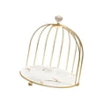 thumbnail image 1 of Cosmetics Iron Storage Rack Jewelry Bathroom Makeup Holder Dessert Display Stand white gold 1 tier, 1 of 9