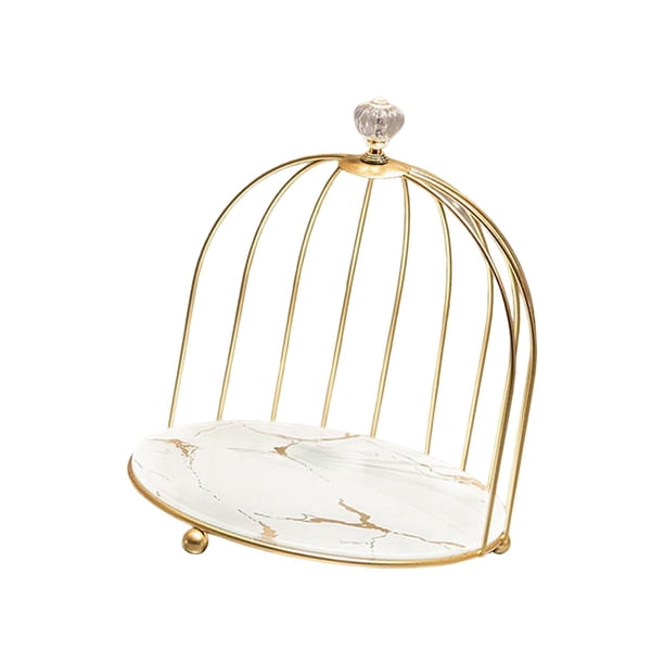 Soporte de maquillaje para exhibición de pasteles en el baño, joyería, Perfume, jaula para pájaros, tocador, organizador de cosméticos, soporte para e 1 nivel