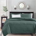 thumbnail image 6 of JERFIT Reversible 3-Piece Quilt Set King Size, Balsam Green, Lightweight Summer Bedding with Anti-Microbial Protection, 6 of 10