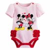 Disney Store Minnie & Mickey Mouse Cute Hearts Baby Outfit Bodysuit Girls 9 12 Months