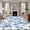 Blue, variant on 5'x8' Area Rugs, Blue Green Spring Floral Indoor Outdoor Area Rug for Living Room Bedroom, Watercolor Blooming Botanical Summer Washable Bathroom Rugs Kitchen Floor Carpet Mats Home Decor Aesthetic