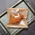 thumbnail image 3 of 100 Pcs Heat Sealable Cookie Bags with Window 5 x 5 Inch Grease Resistant Kraft Bakery Pastry Bags with Stickers for Packaging Donut Bread Cookie Goods Sandwich Baked Treat, 3 of 7