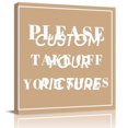 thumbnail image 2 of Khaki Letter Wall Art Painting on Canvas, Modern Minimalist White Text Striped Canvas Art Home Prints Wall Art Framed Modern Artwork for Living Room Bedroom Wall Decor 8x8in, 2 of 9