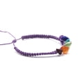 thumbnail image 2 of Rainbow Chakra Tumbled Chip Stone Macramé Braided String Adjustable Pull Tie Bracelet - Womens Fashion Handmade Jewelry Boho Accessories, 2 of 3