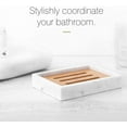 thumbnail image 3 of Luxspire Bamboo Soap Dish, Resin Soap Holder with Drainage, Wooden Soap Dish for Shower, Bathroom, Sink, Kitchen and Countertop, Gravel White, 3 of 8