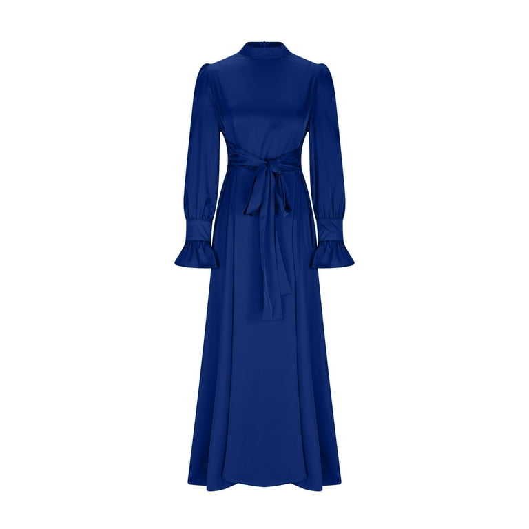 DecSea Wancir Women's Dress Long Lantern Sleeve Mock Neck Puff Shoulder Tie Waist Pleated Cocktail Maxi Slip Dresses, Adult Unisex, Size: Medium DecSea Wancir Women's Dress Long Lantern Sleeve Mock Neck Puff Shoulder Tie Waist Pleated Cocktail Maxi Slip Dresses, Adult Unisex, Size: Medium
