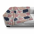 thumbnail image 3 of Navy and Blush Soft Flannel Fleece Throw Blanket, Hand Painted Style Brushstrokes in Pastel Colors Abstract Pattern, Cozy Plush for Indoor and Outdoor Use, 70" x 90", Multicolor, by Ambesonne, 3 of 6