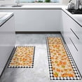 thumbnail image 4 of Fall Maple Leaf 2 Pieces Non-Slip Kitchen Mat Set Thanksgiving Farmhouse Wood Black Plaid Soft Door Mat with Rubber Backing,Dirtproof Rugs for Entrance Doorway 23.6x35.4in+23.6x70.9in, 4 of 9