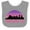 Heather and White, variant on Inktastic Portland Oregon Retro Sunset Skyline Girls Baby Bib