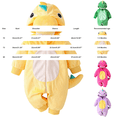 thumbnail image 5 of GiLiling Baby Dinosaur Costume Halloween Cute Hooded Onesie Outfit Toddler Boys and Girls with Colorful Spikes and Plush Tail (Purple, 1-3 Months), 5 of 9