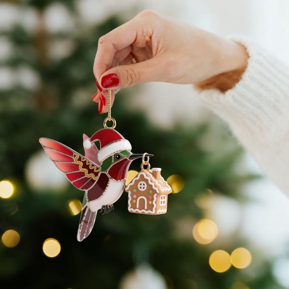 CoreLiving Hummingbird Christmas Ornaments 2025: Elegant Bird Ornaments for Christmas Tree, Vibrant Printed Acrylic Keepsake for Women, Men, Friends, Animal-Themed Holiday Decor