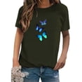 thumbnail image 2 of LowProfile Shirts for Women Plus Size Short Sleeve Casual Tops Fashion Trend Butterfly Print Round Neck Top T-Shirts, 2 of 3
