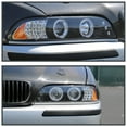 thumbnail image 2 of Spec-D Tuning LED Signal Black Projector Headlights Compatible with 2001-2003 BMW E39 5-Series All Without OE Xenon Headlights, Left + Right Pair Headlamps Assembly, 2 of 5