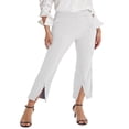 thumbnail image 1 of PENGXIANG Women Casual Baggy Fit Pants  High Waisted Solid Color Flare Leg Split Trousers with Pockets, 1 of 6