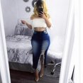thumbnail image 3 of Women Fashion High Waist Ripped Destroyed Street Style Skirt, 3 of 5