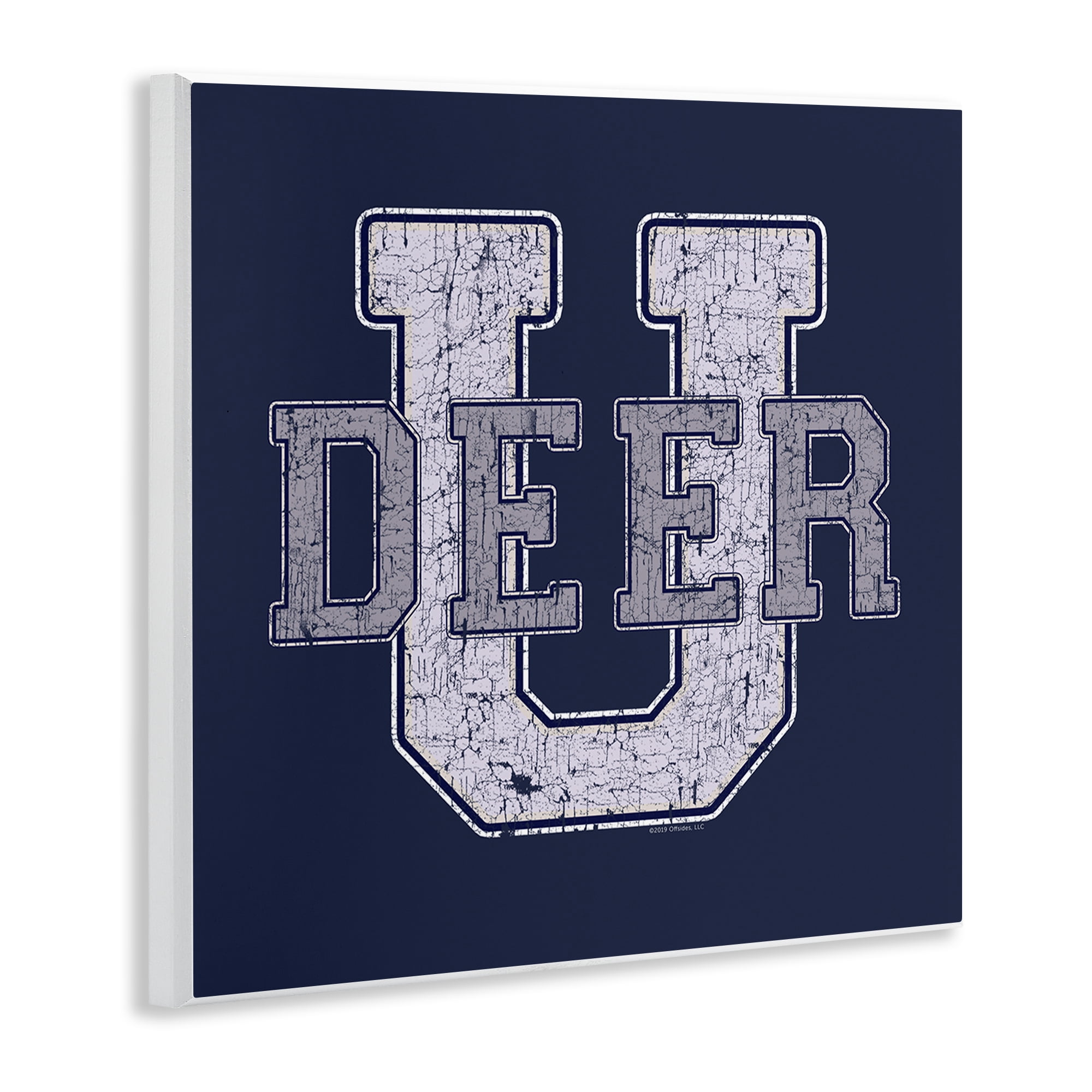 Stupell Industries Deer U College Varsity Novelty & Humor Painting Unframed Art Print Wall Art, 12 x 12