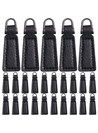 10Pcs zipper supplies luggage zipper pulls black tags Luggage Zipper Pulls  Coat