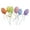 A, variant on Opvise 6Pcs Ribbon Bowknot Decor Easter Eggs with Inserting Stick Bright Color Foam Artificial Eggs Decoration Festival Supplies B