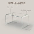 thumbnail image 7 of Clear Acrylic End Table Set of 2, 24" L x 14" W x 12" H x 1/2" Thick C-Shape Clear End Coffee Tables, Modern Lucite Side Table for Living Room, Bedroom, Bathroom, Office, 7 of 7