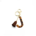 thumbnail image 6 of Acetate Leopard Keyring Leather Tassel Bracelet Women Wristlet Key Chain Jewelry, 6 of 9