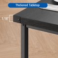 thumbnail image 3 of Dining Table Set for 4, Kitchen Table with 2 Upholstered Benches, Wood Kitchen Dining Room Set, for Small Space, Apartment, Home, Dinner, Retro Black, 3 of 7