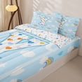 thumbnail image 3 of jejeloiu 3D Cartoon Rainbow Initial Y Zipper Twin Comforter Sets with Fitted Sheet and 2 Pillowcases For Kids,Colorful Loves Pattern Aesthetic Zipper Bedding Set,Colorful Stars Reversible,4-Piece, 3 of 7