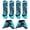 Turquoise/Brown, variant on Horse Medium Professional Equine 4-Pack Sports Medicine Splint & Bell Boots 4169D