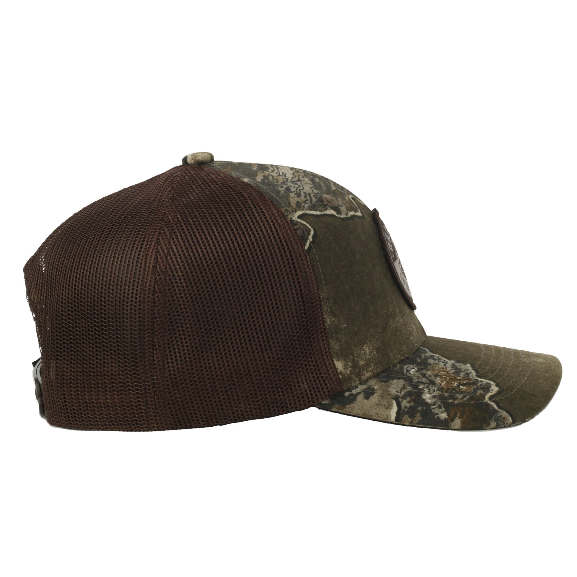 Realtree® Excape Camo 6-Panel Trucker Hat – Mid Profile Mesh Back Snapback, One Size